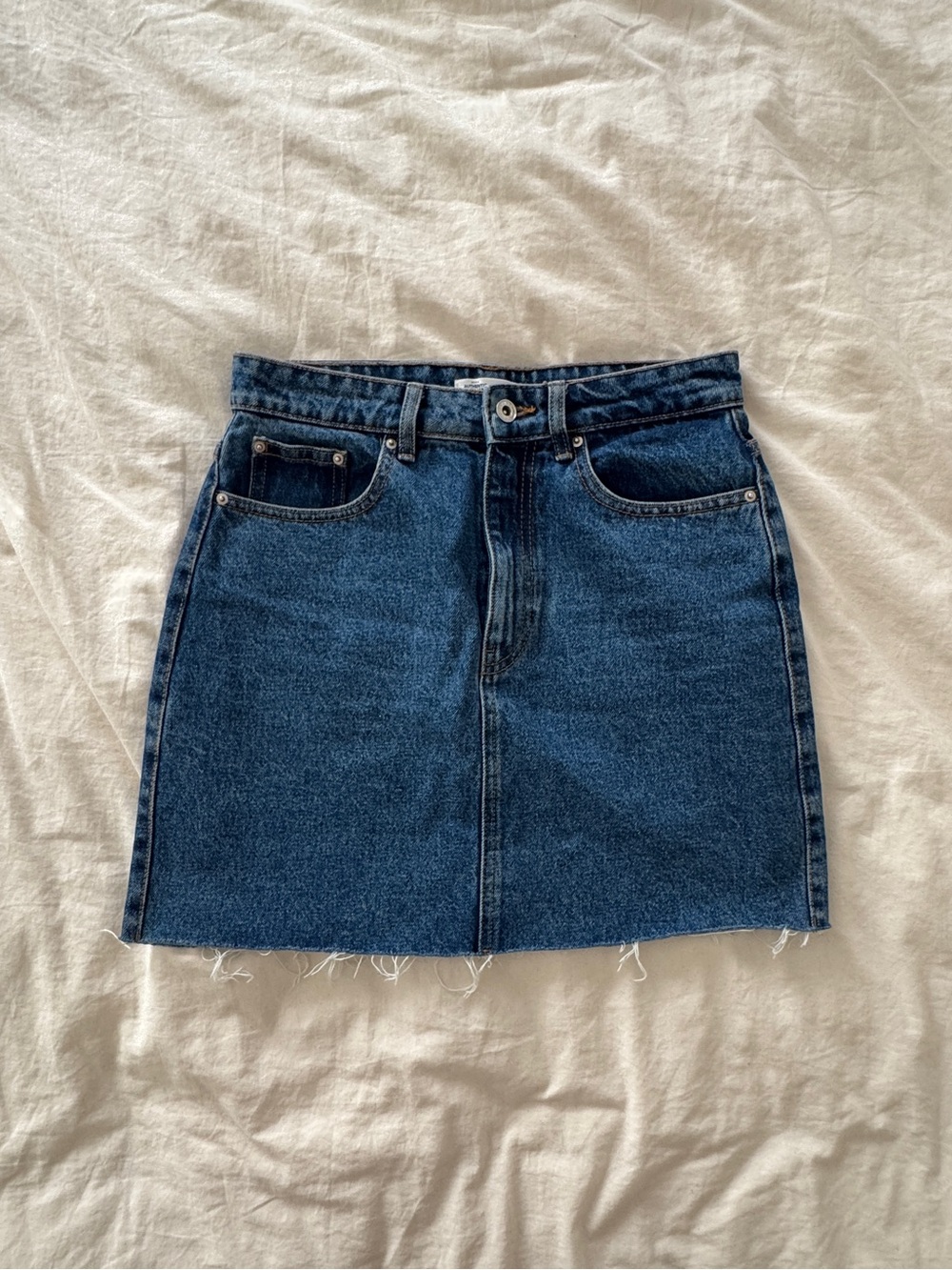 Zara Dark Blue Denim Mini Skirt